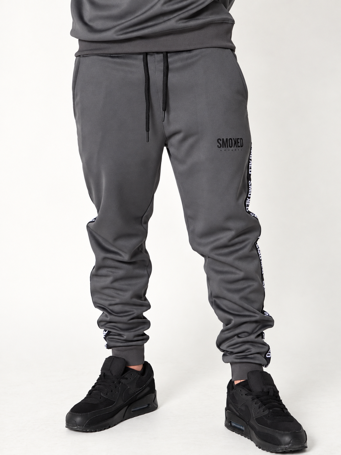 Smoked Charcoal Grey Tapered Tracksuit