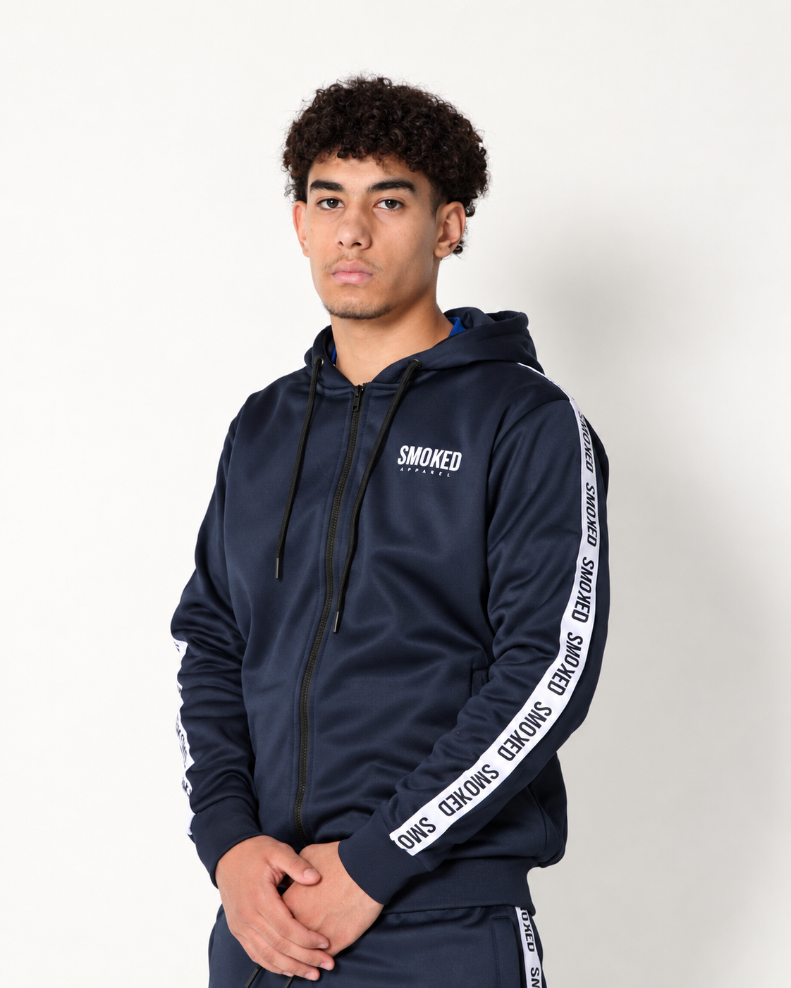 Smoked Navy Blue Tapered Tracksuit