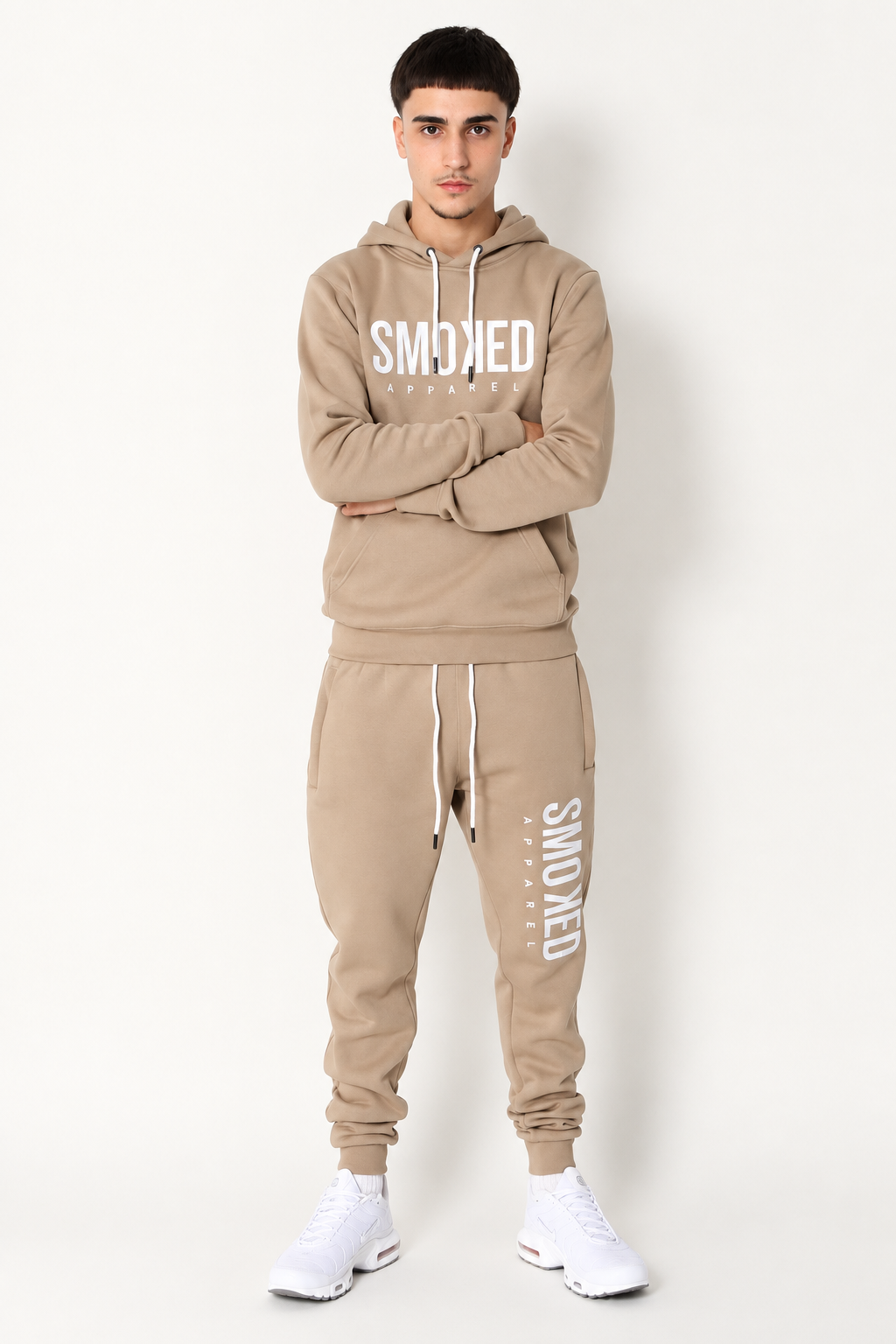 Smoked Beige Essential Pullover Hoodie