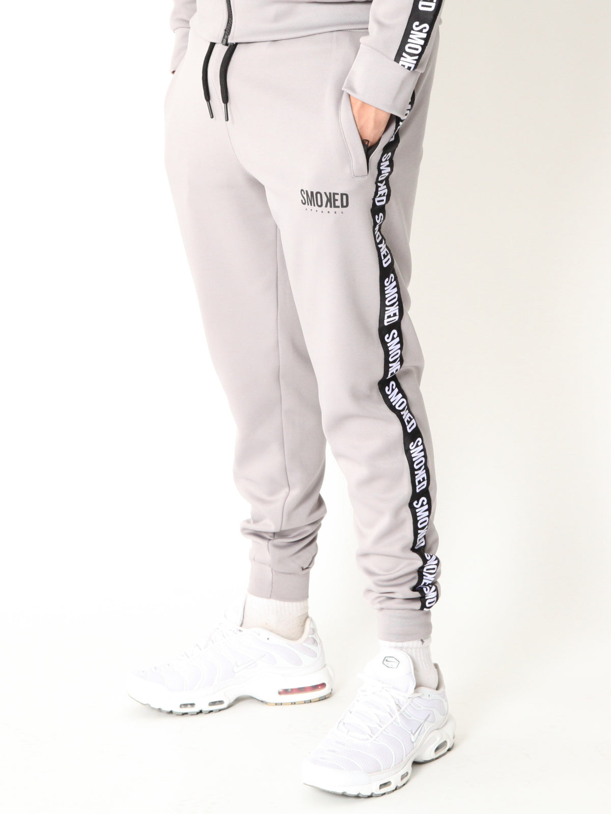 Smoked Ghost Grey Tapered Hooded Tracksuit