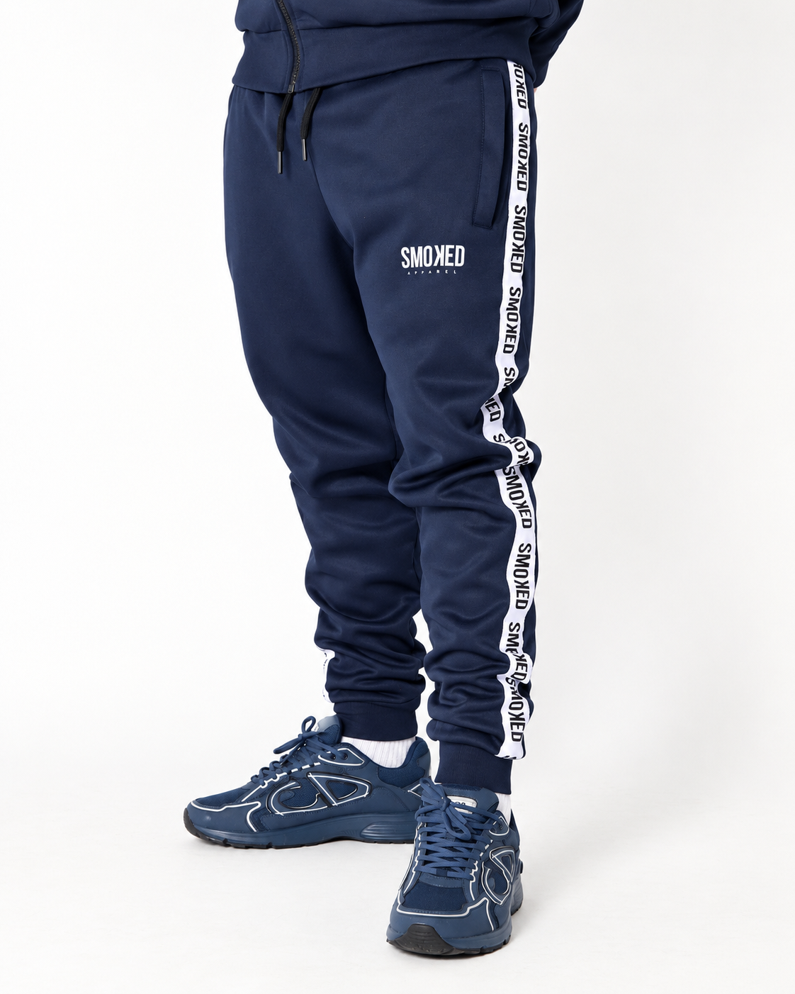 Smoked Navy Blue Tapered Tracksuit