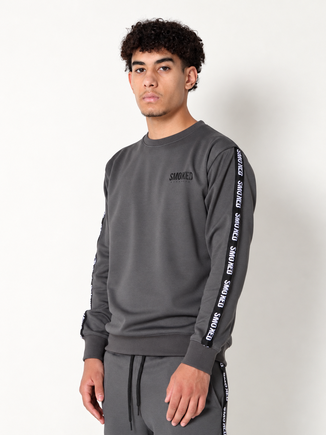 Smoked Charcoal Grey Tapered Tracksuit