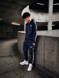 Smoked Navy Blue Tapered Tracksuit