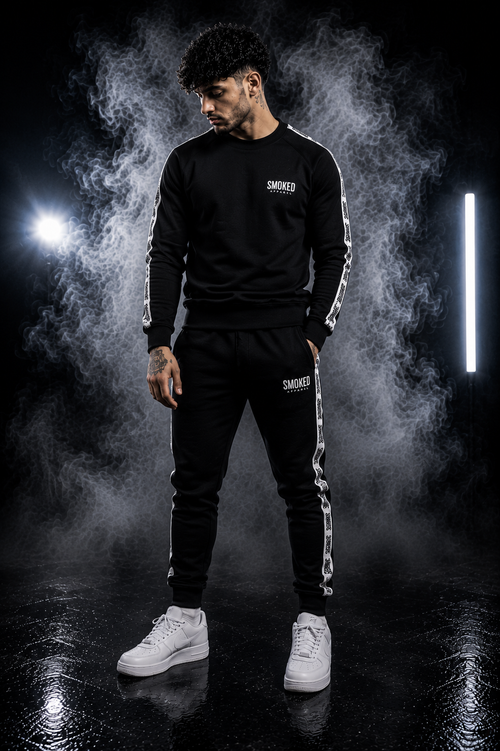 Smoked Black Tapered Tracksuit
