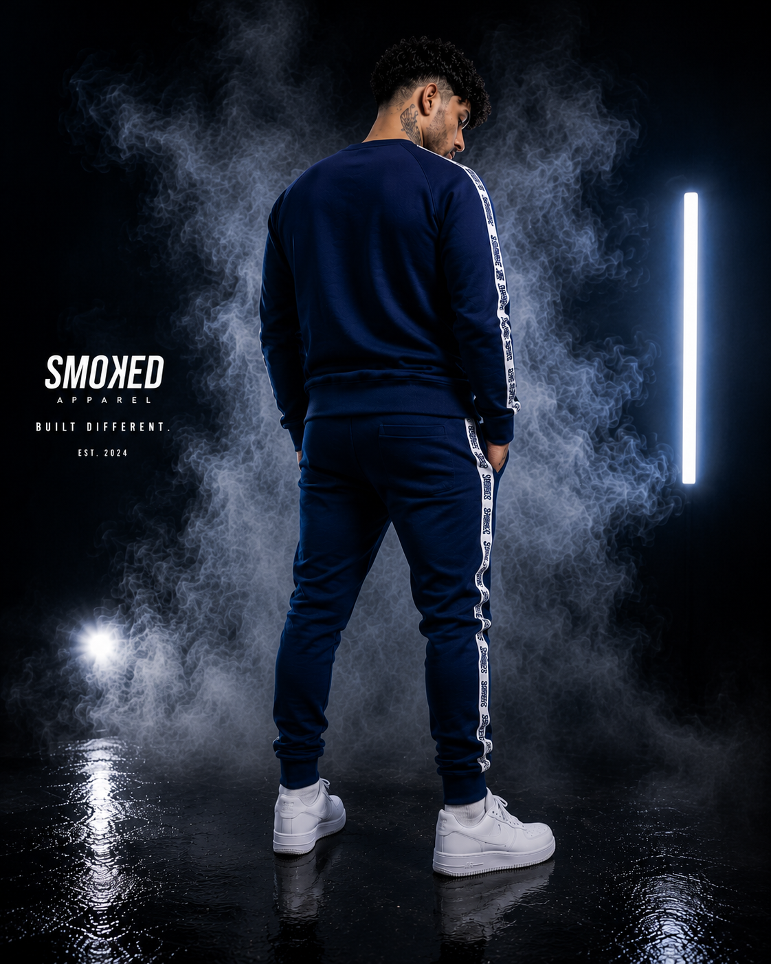 Smoked Navy Tapered Tracksuit